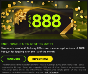 888 casino sign in