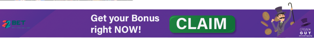 bannière bonus 22 bet