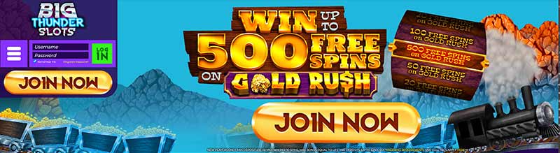 screenshot big thunder slots casino interface