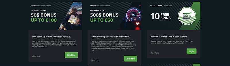 screenshot fansbet casino bonus
