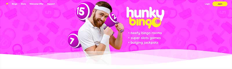 hunky bingo interface screenshot