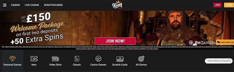 screenshot interface king casino