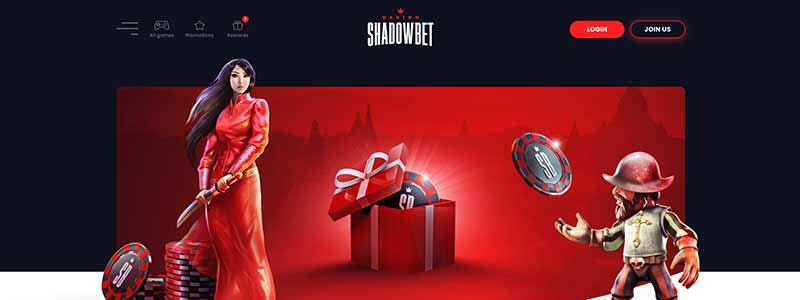 shadowbet casino interface screenshot