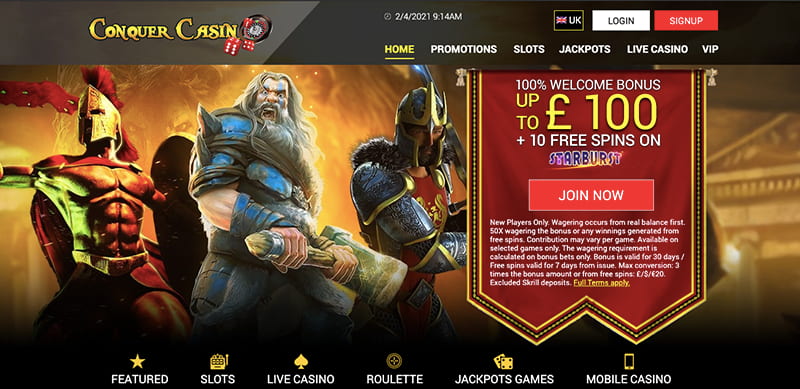 conquer casino screenshot interface